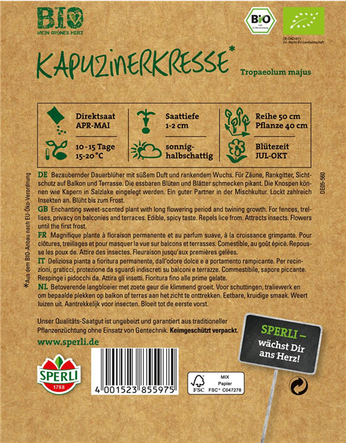 Kapuzinerkresse Bio