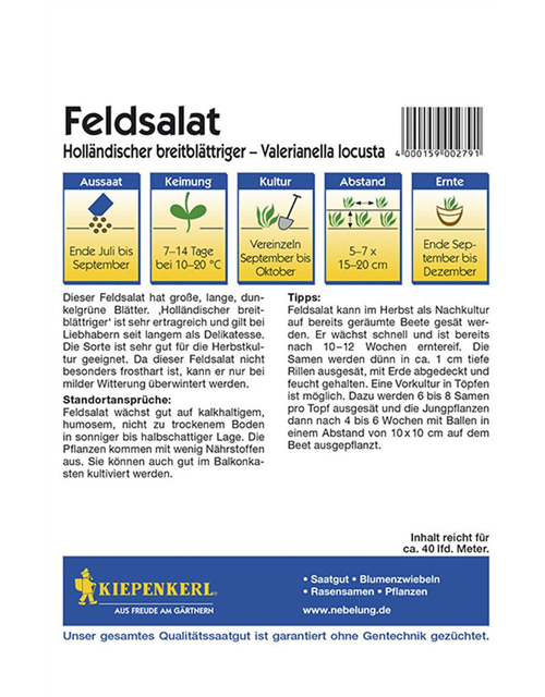 Feldsalat Holländischer breitblättriger 