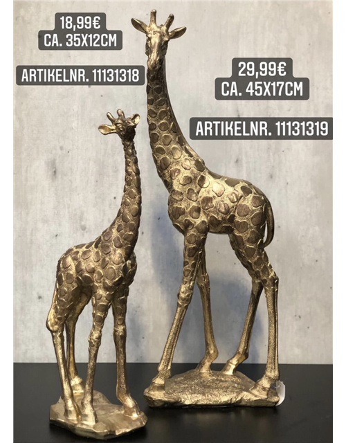 Giraffe Polyresin antikgold