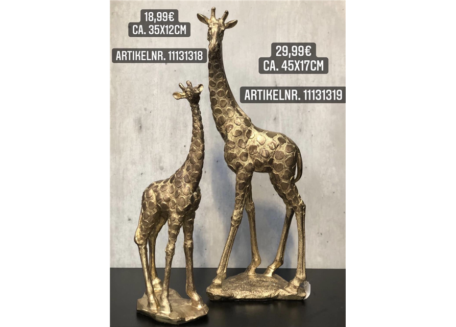 Giraffe Polyresin antikgold