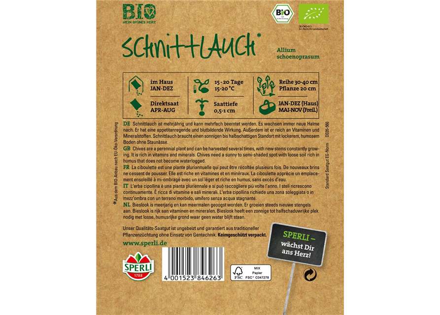 Bio Kräuter Schnittlauch