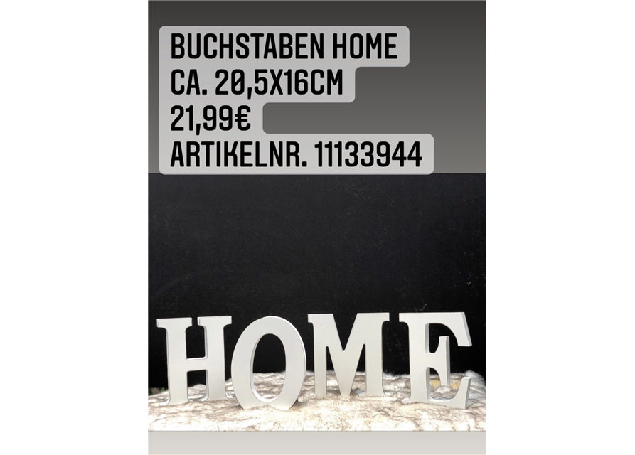 Buchstaben HOME