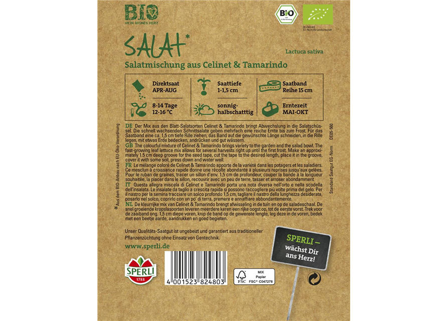 Sperli BIO Salat Babyleaf Mischung