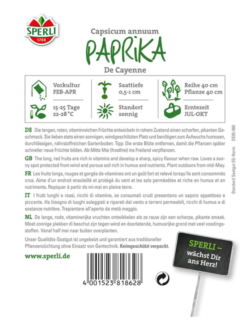 Sperli Paprika De Cayenne