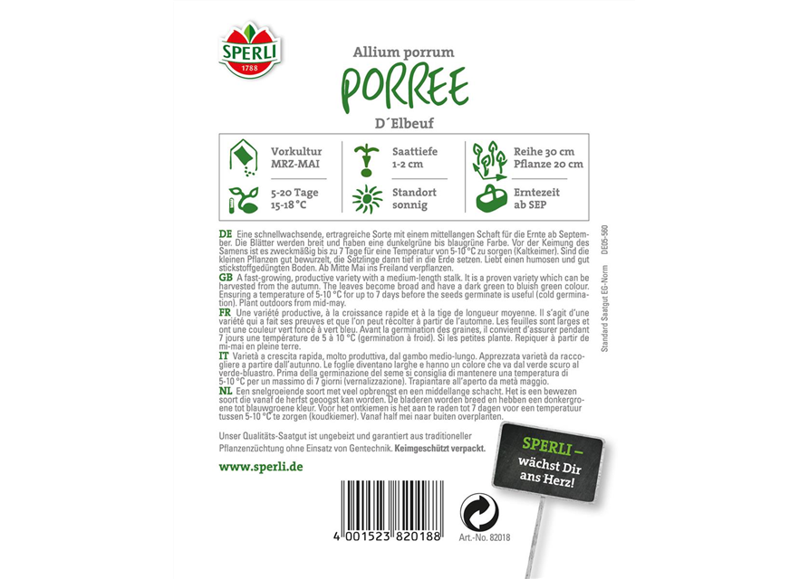 Porree. D´Elbeuf