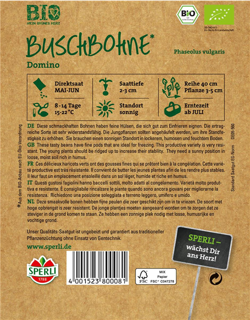 BIO-Buschbohne Domino