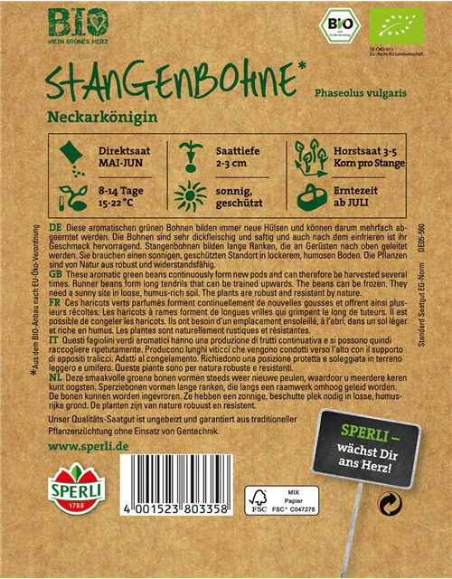 BIO-Stangenbohne grün