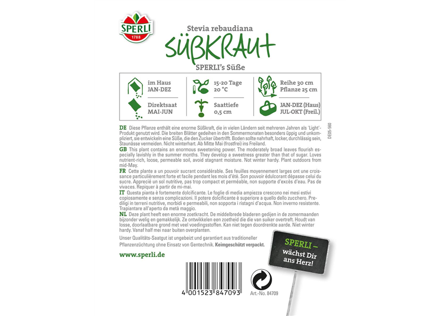 Honigkraut Süße Stevia