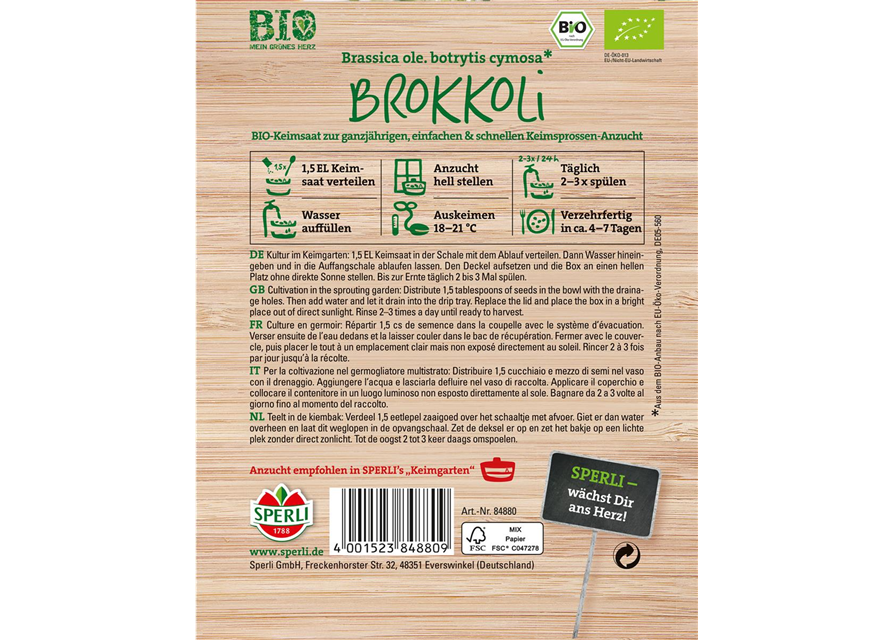 Bio Keimsprossen Brokkoletti