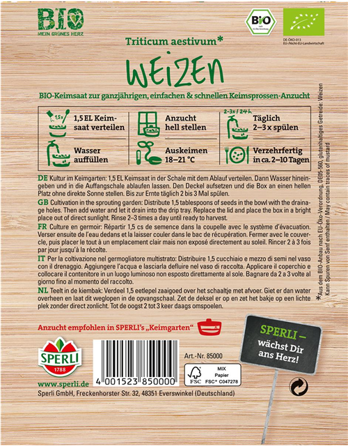 Keimsprossen Weizen