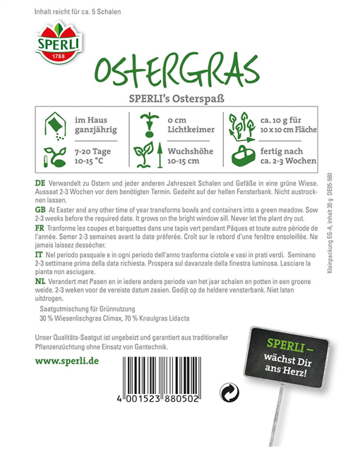 Ostergras Osterspaß