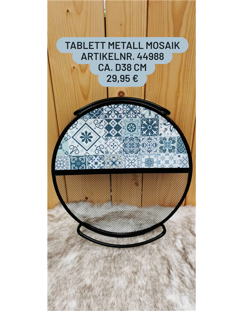 Tablett Metall Mosaik