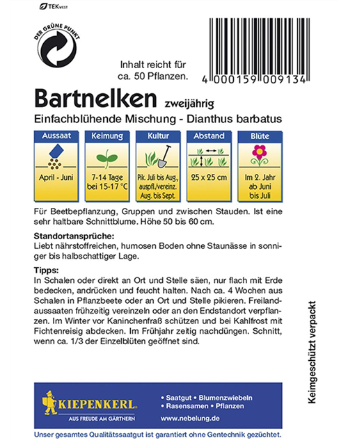 Bartnelken "Einfach blühende Mischung"