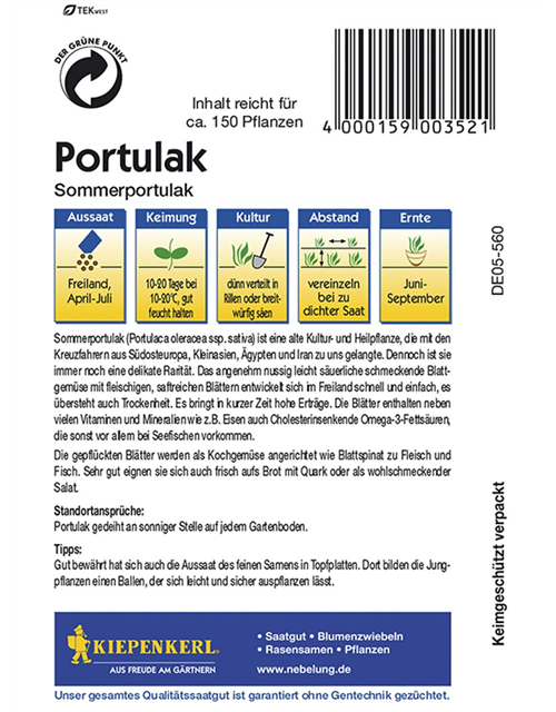 Kiepenkerl Portulak Sommerportulak