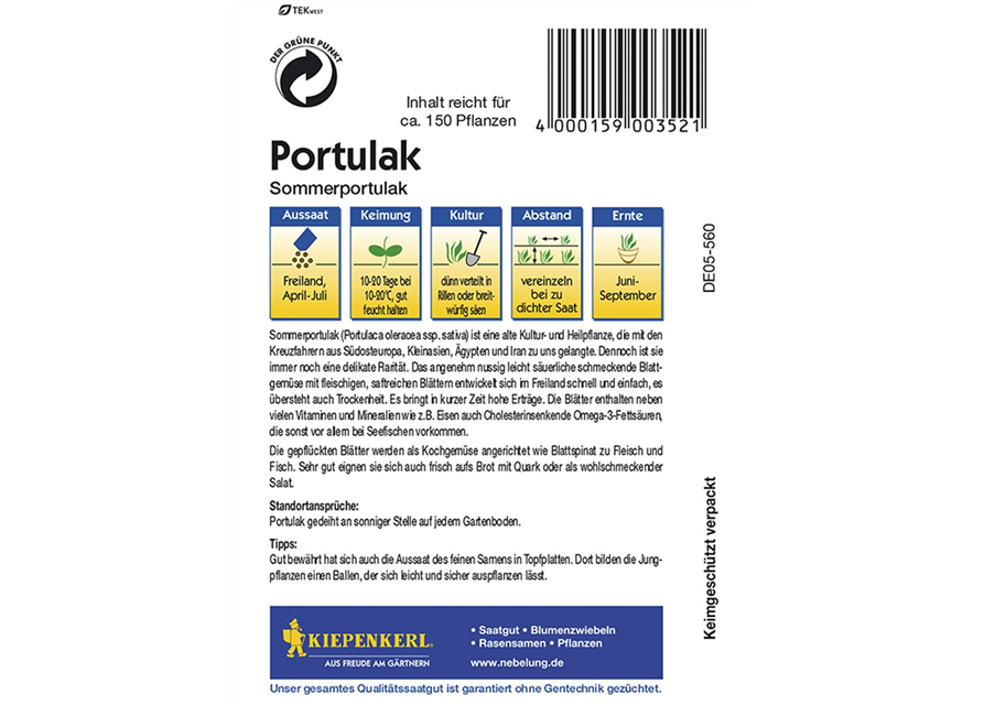 Kiepenkerl Portulak Sommerportulak