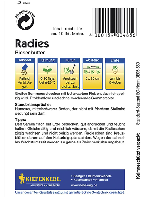 Radieschen Riesenbutter