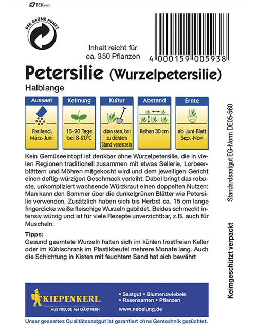 Petersilie Wurzelpeters.