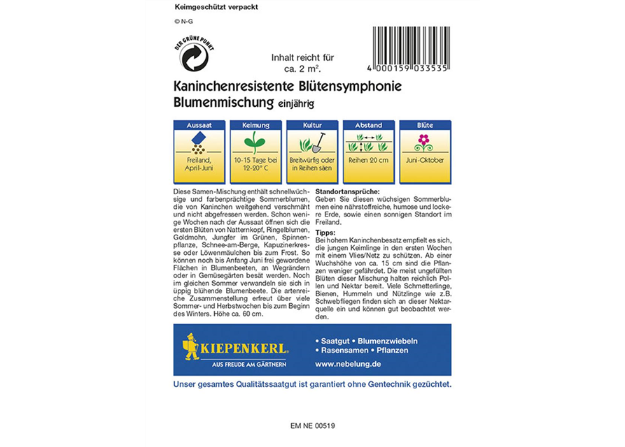 Kaninchenresistente Blütensymphonie