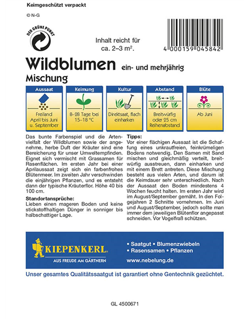 Kiepenkerl Wildblumen&Kräuter Mix