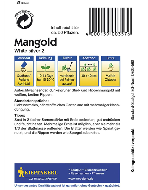 Mangold white Silver 2nPG C