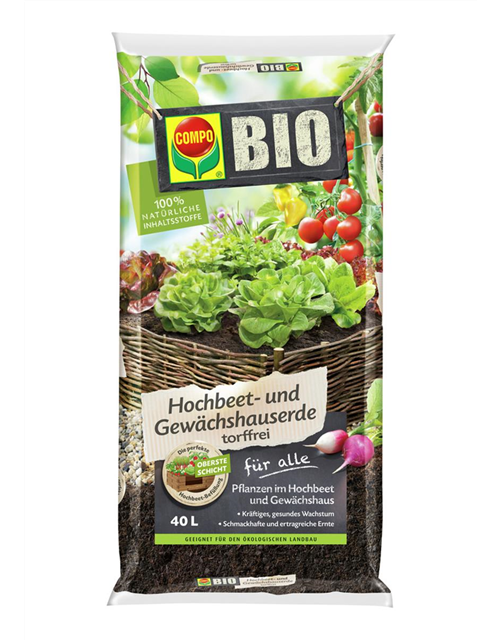 Bio-Hochbeet und Gewächshauserde