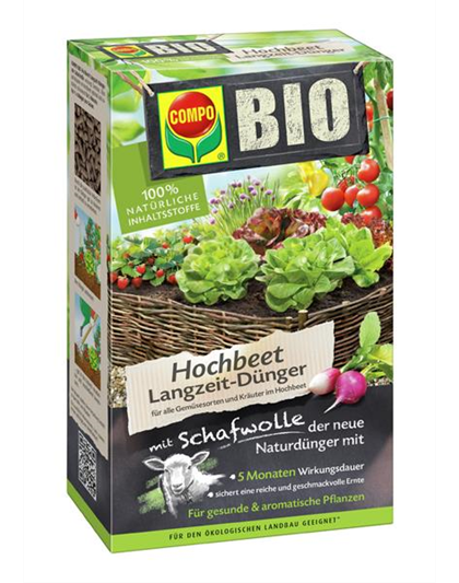 Compo Bio Hochbeet Langzeit-Dünger mit Schafwolle