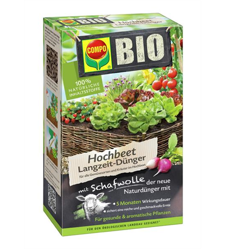 Compo Bio Hochbeet Langzeit-Dünger mit Schafwolle