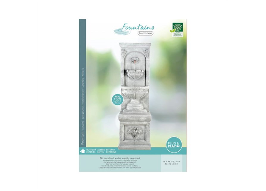 Lumineo Brunnen GRC beige